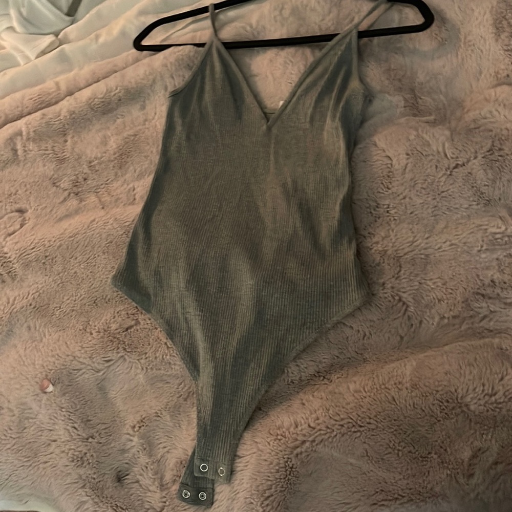 Grey bodysuit tank